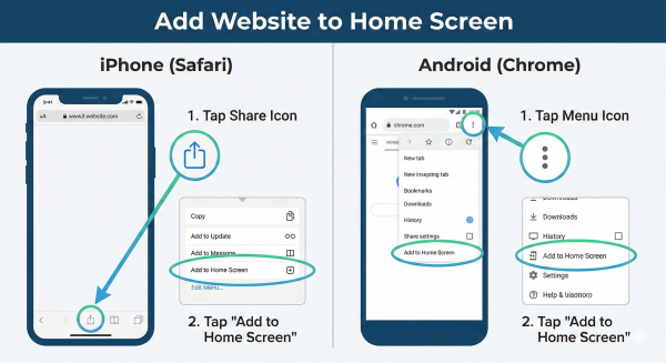 How to Add to Home Screen